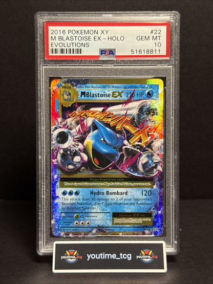 2016 Pokemon Xy Evolutions M Blastoise Ex #22 PSA 10