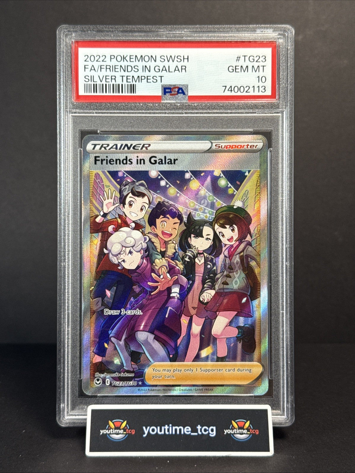 2022 Pokemon Sword & Shield Silver Tempest Fa Friends In Galar #TG23 PSA 10