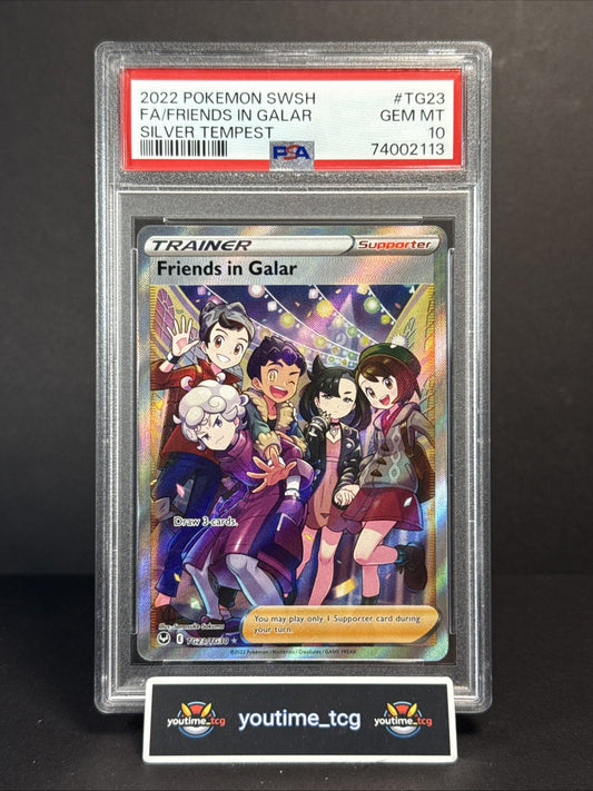 2022 Pokemon Sword & Shield Silver Tempest Fa Friends In Galar #TG23 PSA 10