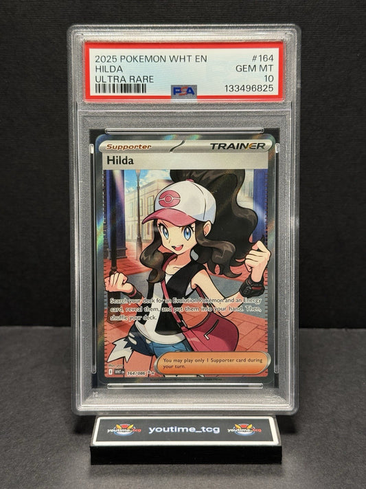 2025 Pokemon Wht EN-White Flare Ultra Rare Hilda #164 PSA 10