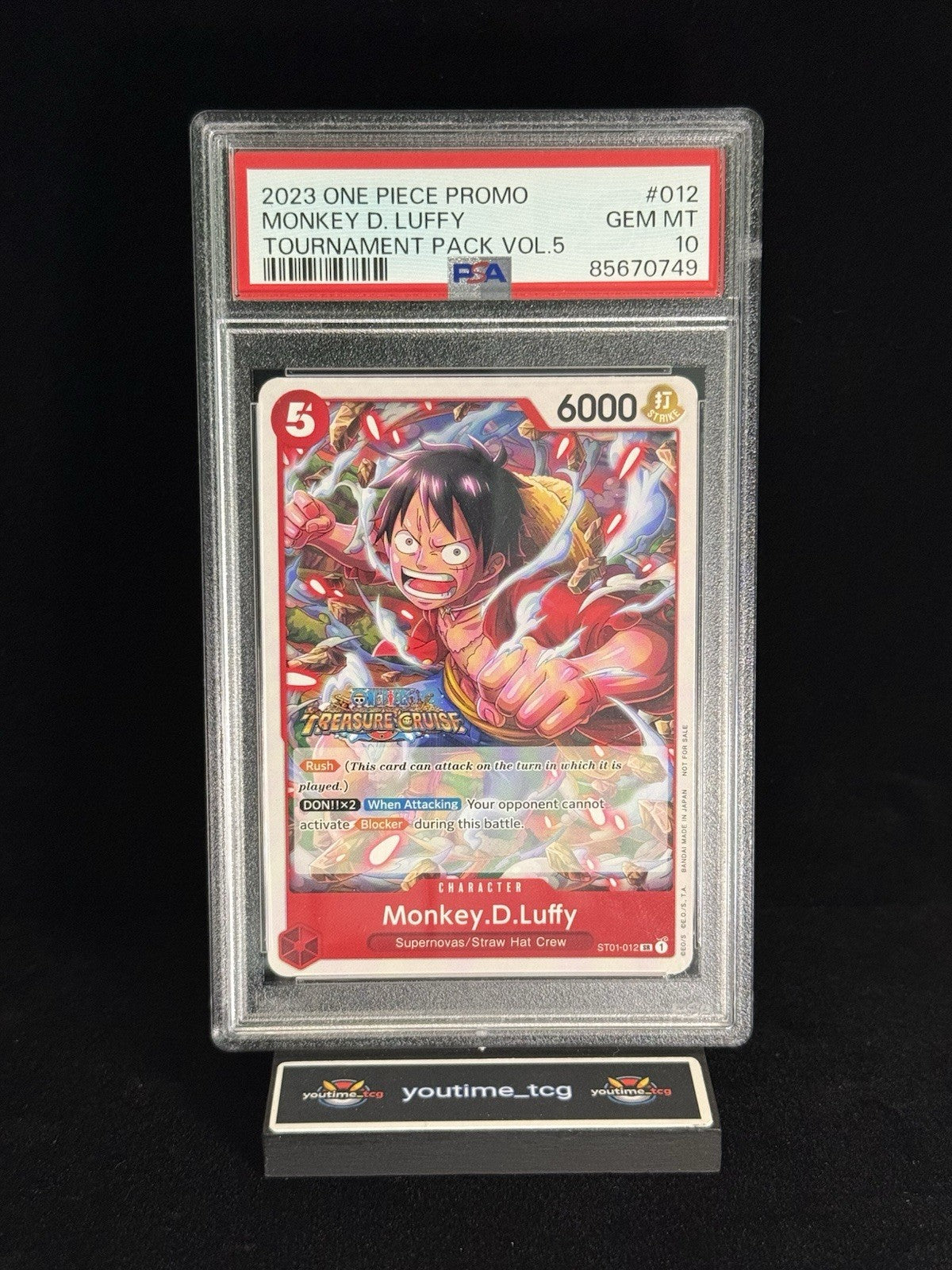 2023 One Piece Promos Tournament Pack Vol.5  Monkey D. Luffy #012 PSA 10