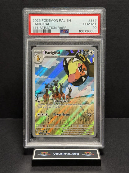 2023 Pokemon Pal En-Paldea Evolved Illustration Rare Farigiraf #228 PSA 10