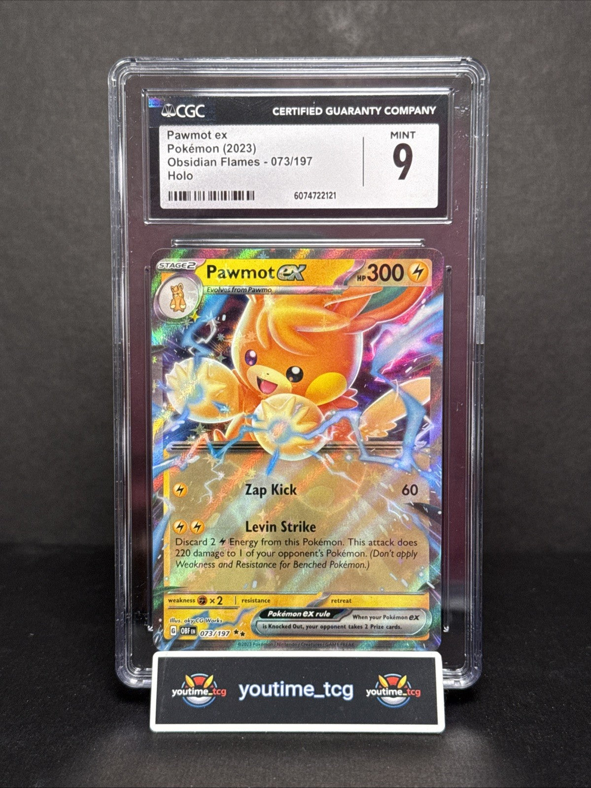 2023 Obsidian Flames Pawmot ex #073 CGC 9