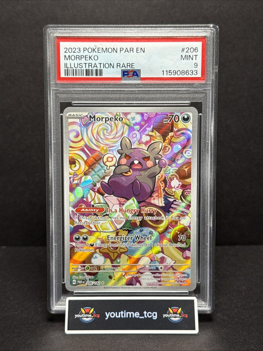 2023 Pokemon Par En-Paradox Rift Illustration Rare Morpeko #206 PSA 9