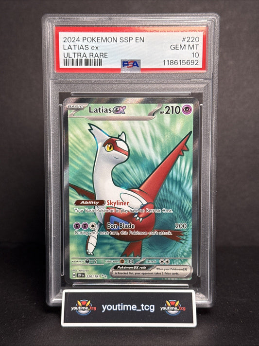 2024 Pokemon Ssp En-Surging Sparks Ultra Rare Latias Ex #220 PSA 10