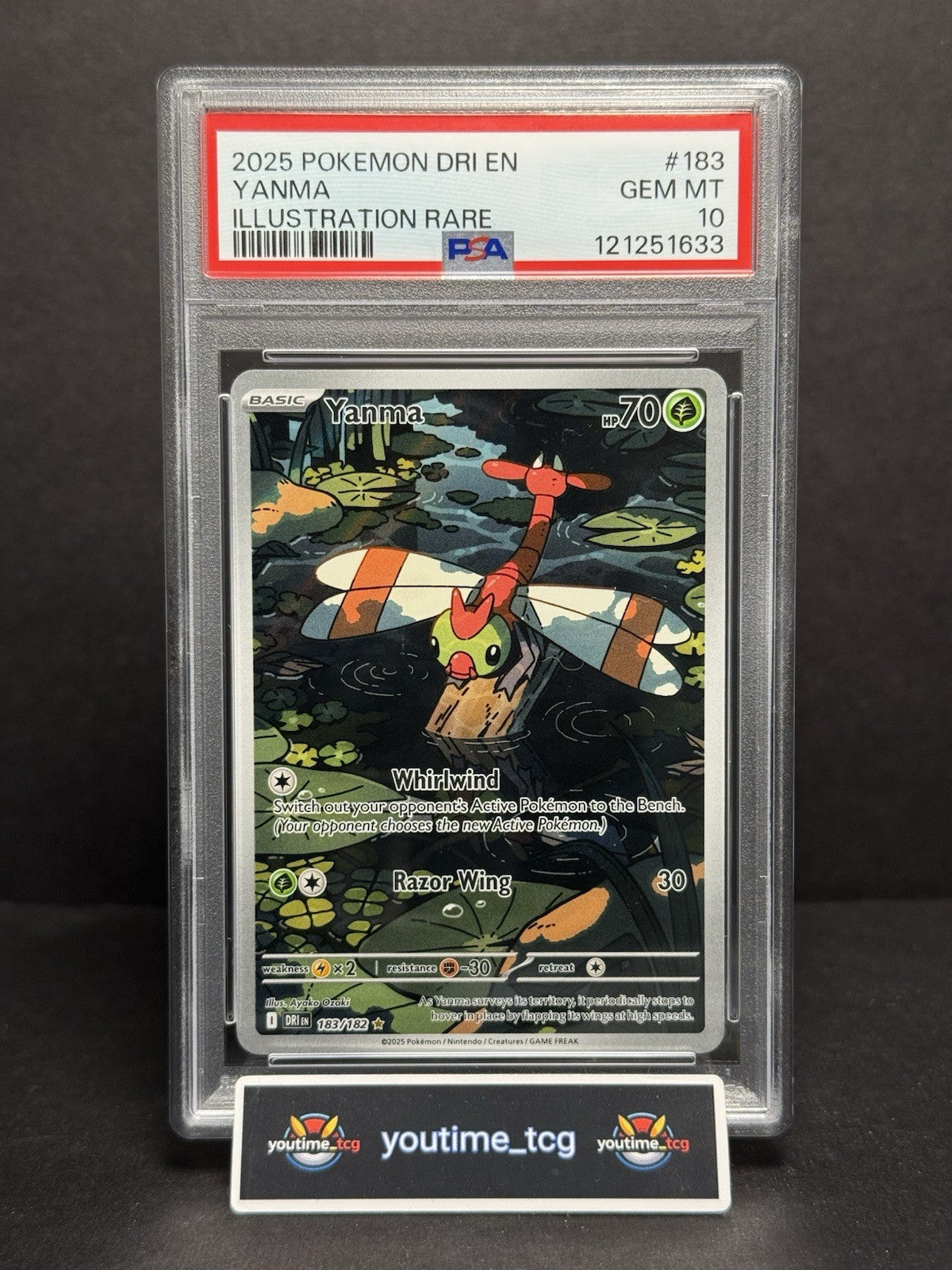 2025 Pokemon Dri En-Destined Rivals Illustration Rare Yanma #183 PSA 10