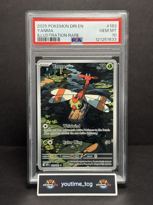2025 Pokemon Dri En-Destined Rivals Illustration Rare Yanma #183 PSA 10