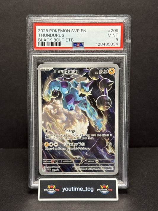 2025 Pokemon Svp En-Sv Black Star Promo Black Bolt Etb Thundurus #209 PSA 9