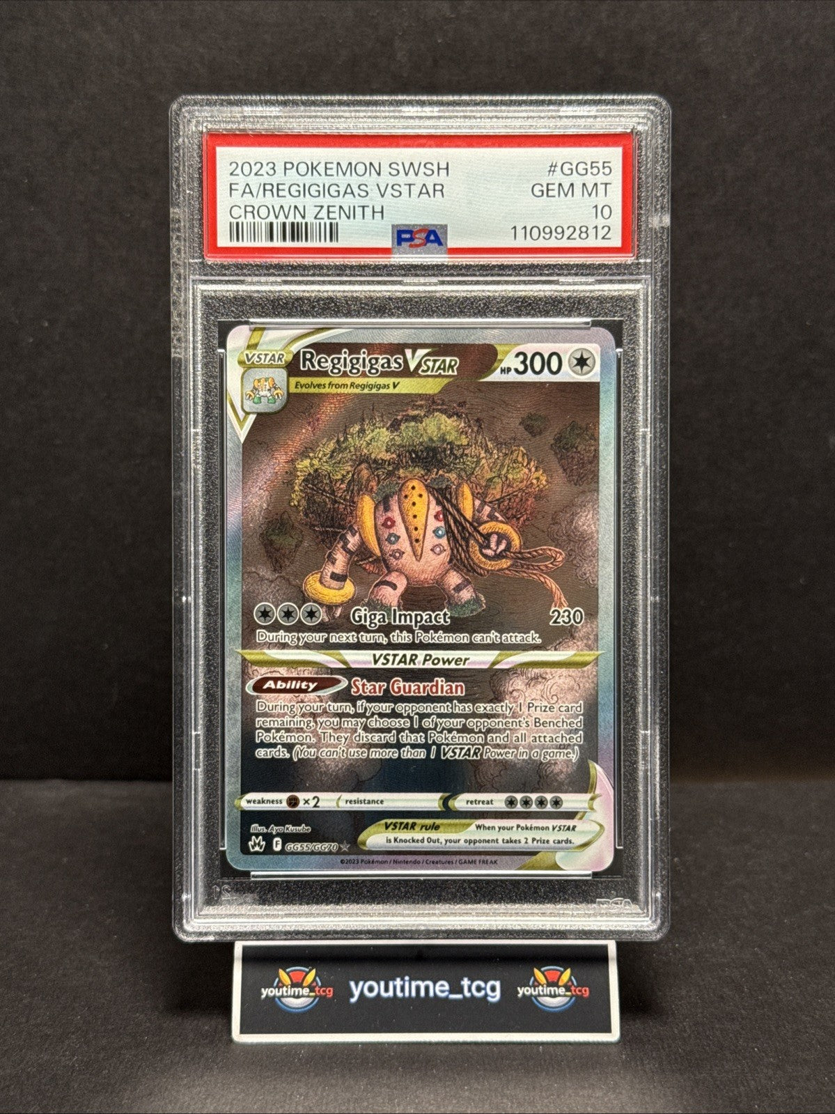2023 Pokemon Sword And Shield Crown Zenith Fa Regigigas Vstar #GG55 PSA 10