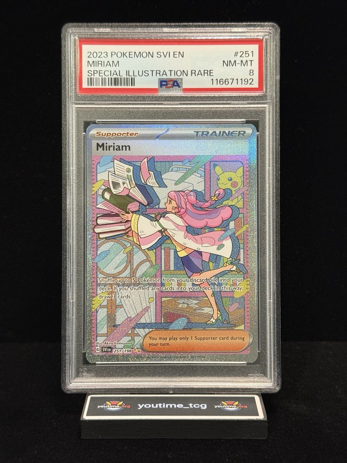 2023 Pokemon Svi En-Scarlet & Violet Special Illustration Rare Miriam #251 PSA 8