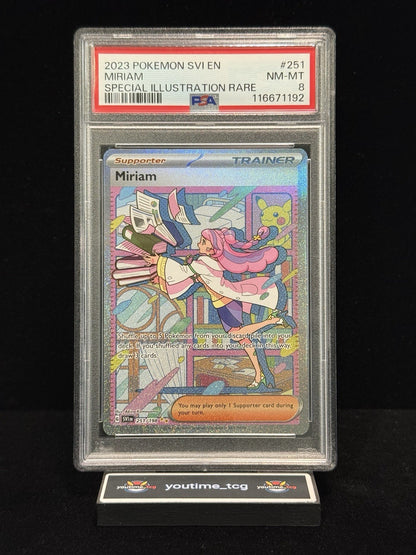 2023 Pokemon Svi En-Scarlet & Violet Special Illustration Rare Miriam #251 PSA 8