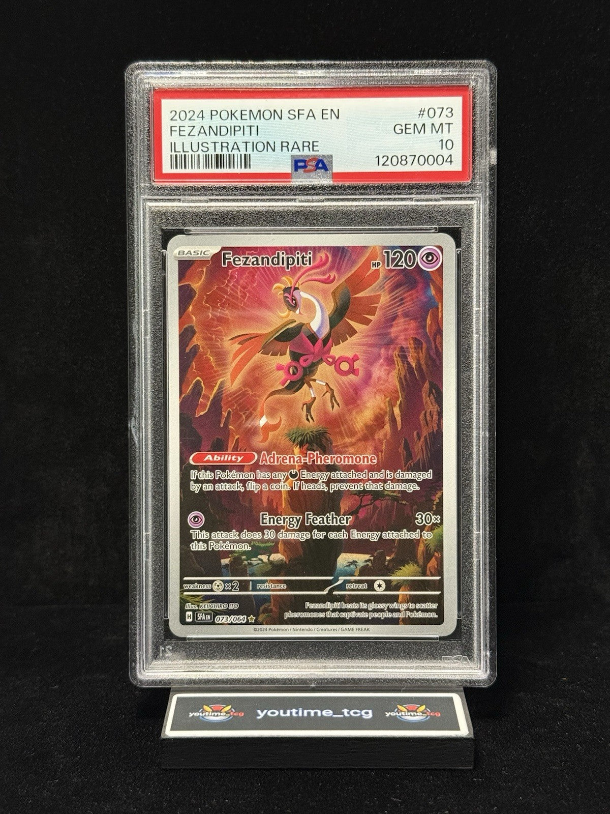 2024 Pokemon Sfa EN-Shrouded Fable Illustration Rare Fezandipiti #073 PSA 10