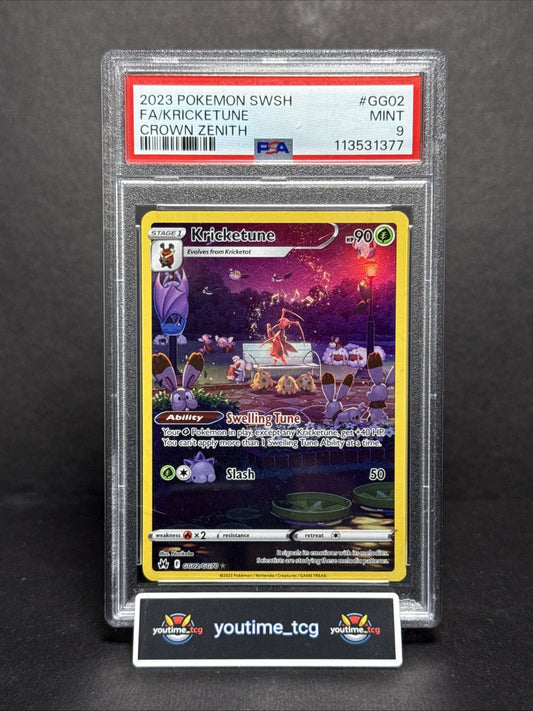 2023 Pokemon Sword And Shield Crown Zenith Fa Kricketune #GG02 PSA 9