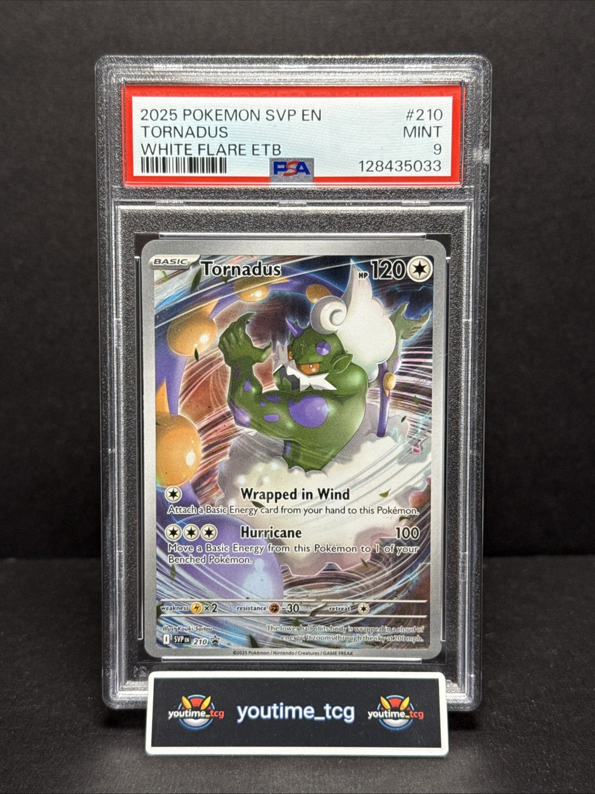 2025 Pokemon Svp En-Sv BSP White Flare Etb Tornadus #210 PSA 9