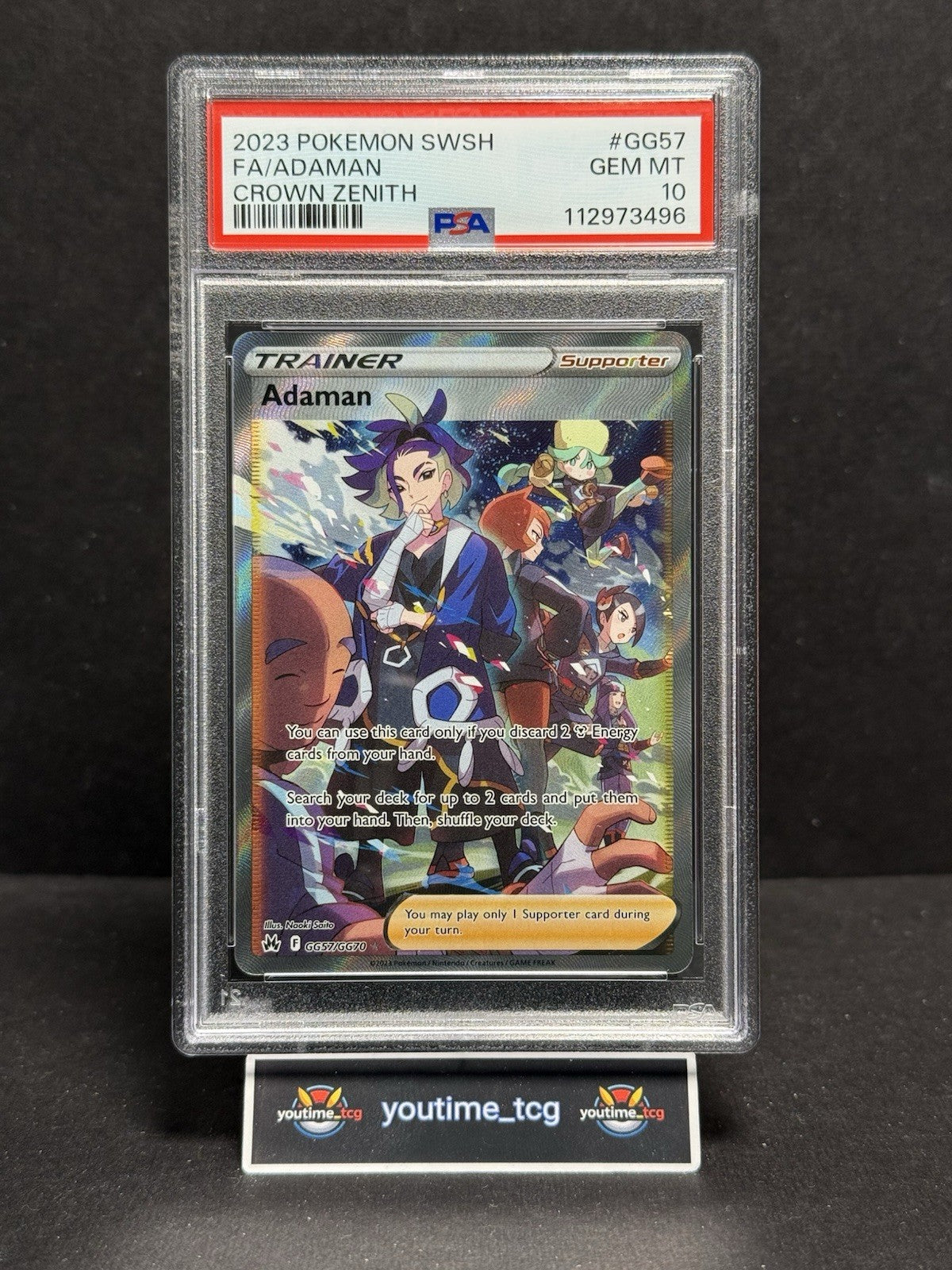 2023 Pokemon Sword And Shield Crown Zenith Fa Adaman #GG57 PSA 10