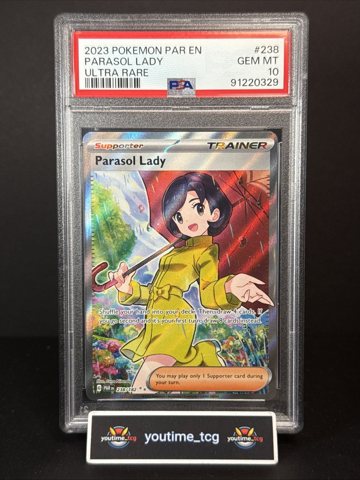 2023 Pokemon Par En-Paradox Rift Parasol Lady #238 PSA 10