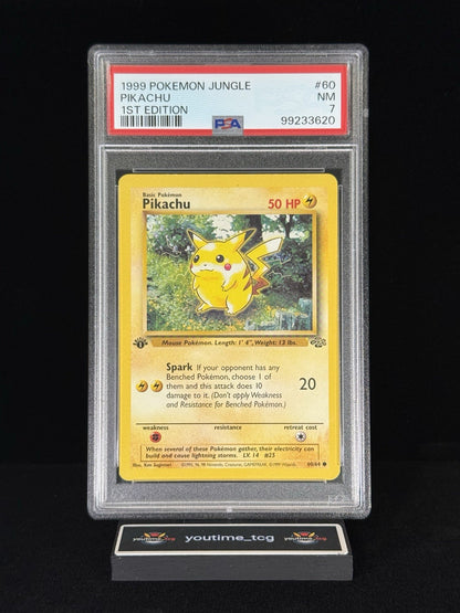 1999 Pokemon Jungle 1st Edition Pikachu #60 PSA 7