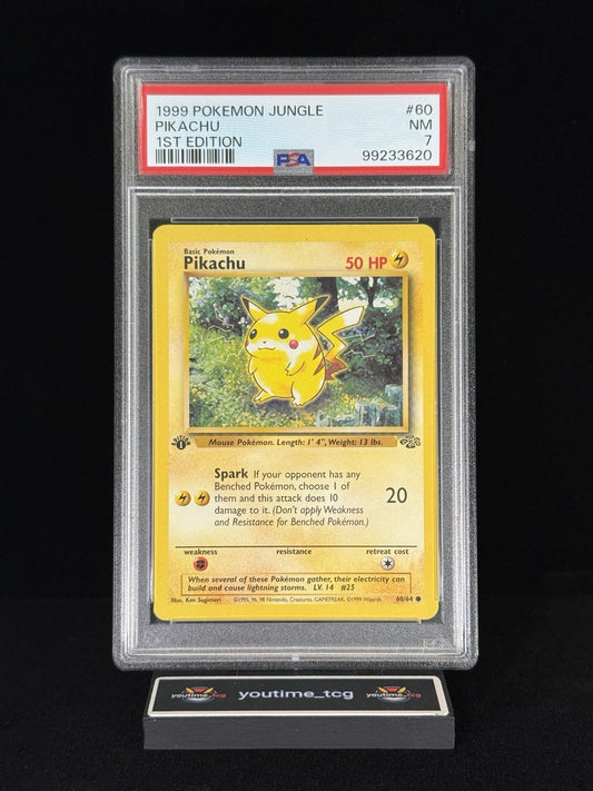 1999 Pokemon Jungle 1st Edition Pikachu #60 PSA 7