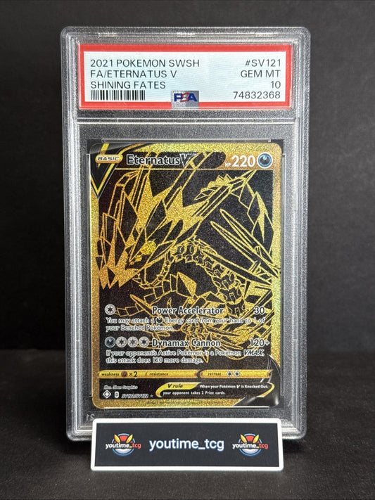 2021 Pokemon Sword & Shield Shining Fates Fa Eternatus V #SV121 PSA 10