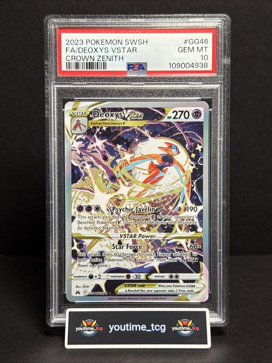 2023 Pokemon Sword And Shield Crown Zenith Fa Deoxys Vstar #GG46 PSA 10