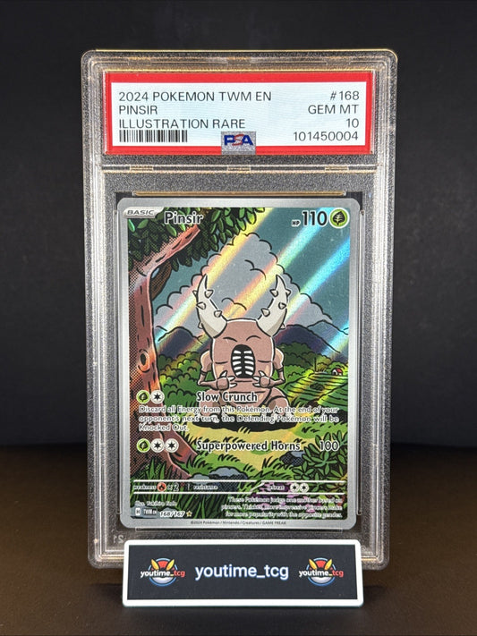 2024 Pokemon Twm En-Twilight Masquerade Illustration Rare Pinsir #168 PSA 10