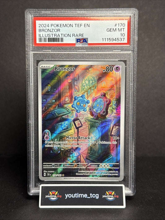 2024 Pokemon Tef En-Temporal Forces Illustration Rare Bronzor #170 PSA 10