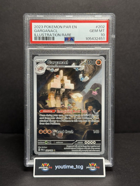 2023 Pokemon Par En-Paradox Rift Illustration Rare Garganacl #202 PSA 10