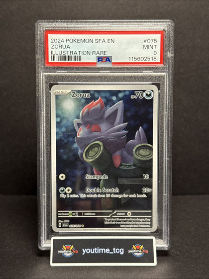 2024 Pokemon Sfa En-Shrouded Fable Illustration Rare Zorua #075 PSA 9
