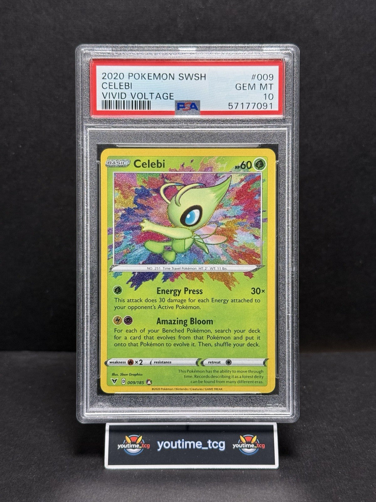 2020 Pokemon Sword & Shield Vivid Voltage Amazing Rare Celebi #009 PSA 10