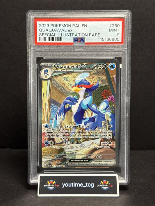 2023 Pokemon Pal En-Paldea Evolved SIR Quaquaval Ex #260 PSA 9