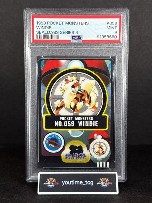 1998 Pocket Monsters Sealdass Series 3 Windie #059 PSA 9