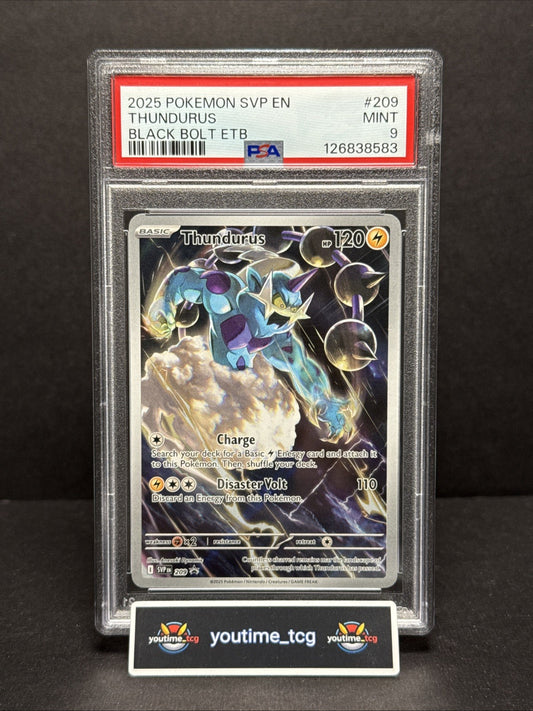 2025 Pokemon Svp En-Sv Black Star Promo Black Bolt Etb Thundurus #209 PSA 9