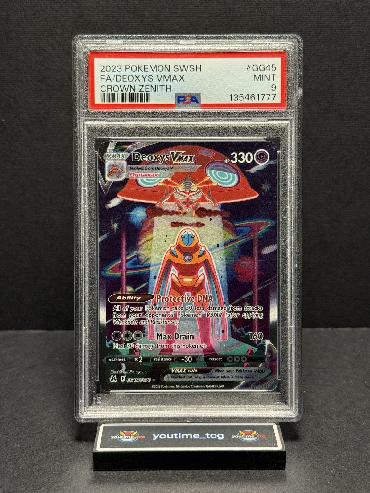 2023 Pokemon Sword And Shield Crown Zenith Fa Deoxys Vmax #GG45 PSA 9