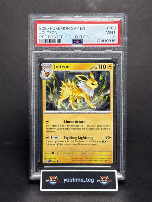 2025 Pokemon Svp En-Sv BSP Pre Poster Collection Jolteon #169 PSA 9