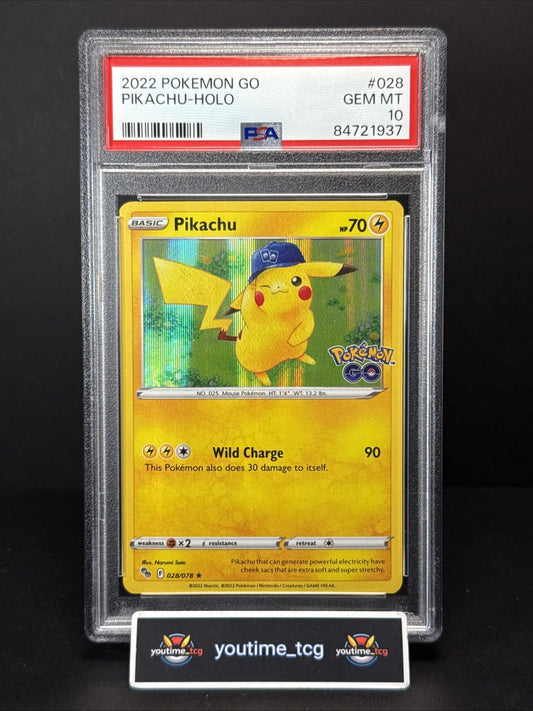 2022 Pokemon Go Pikachu-Holo #028 PSA 10