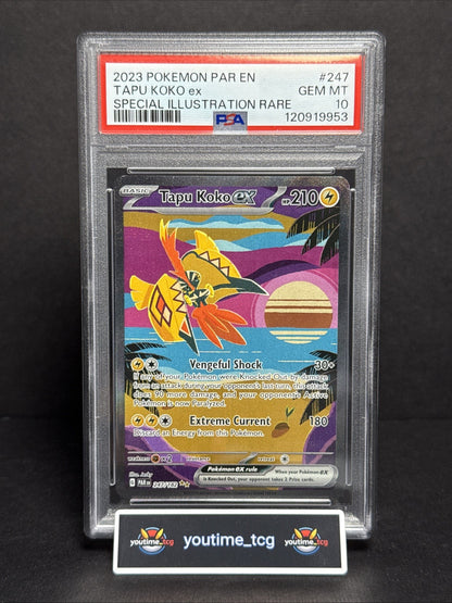 2023 Pokemon Paradox Rift Special Illustration Rare Tapu Koko Ex #247 PSA 10