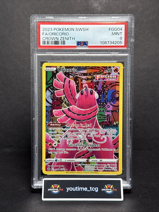 2023 Pokemon Sword And Shield Crown Zenith Fa Oricorio #GG04 PSA 9