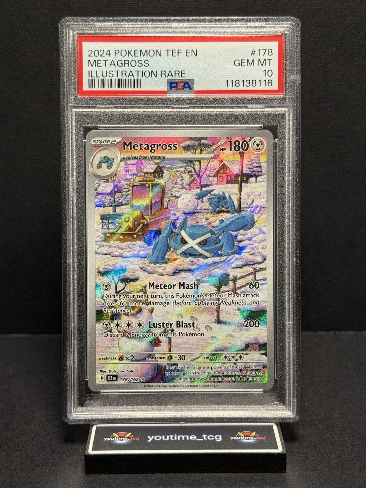 2024 Pokemon Tef En-Temporal Forces Illustration Rare Metagross #178 PSA 10