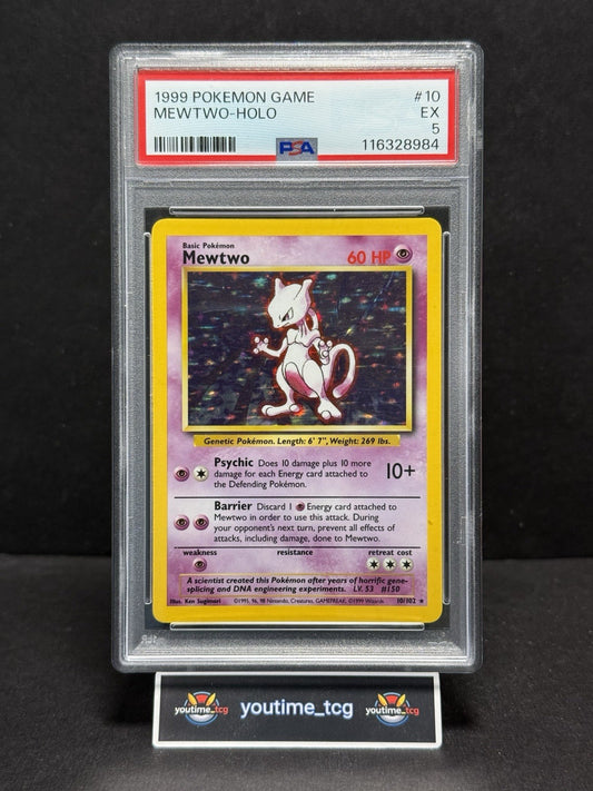 1999 Pokemon Game Mewtwo-Holo #10 PSA 5