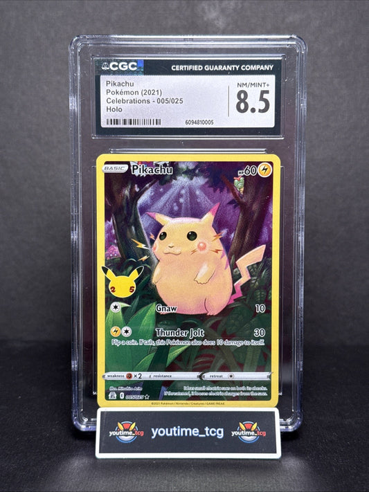 2021 Celebrations Pikachu #005 CGC 8.5