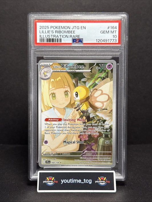 2025 Pokemon En-Journey Together Illustration Rare Lillie's Ribombee #164 PSA 10