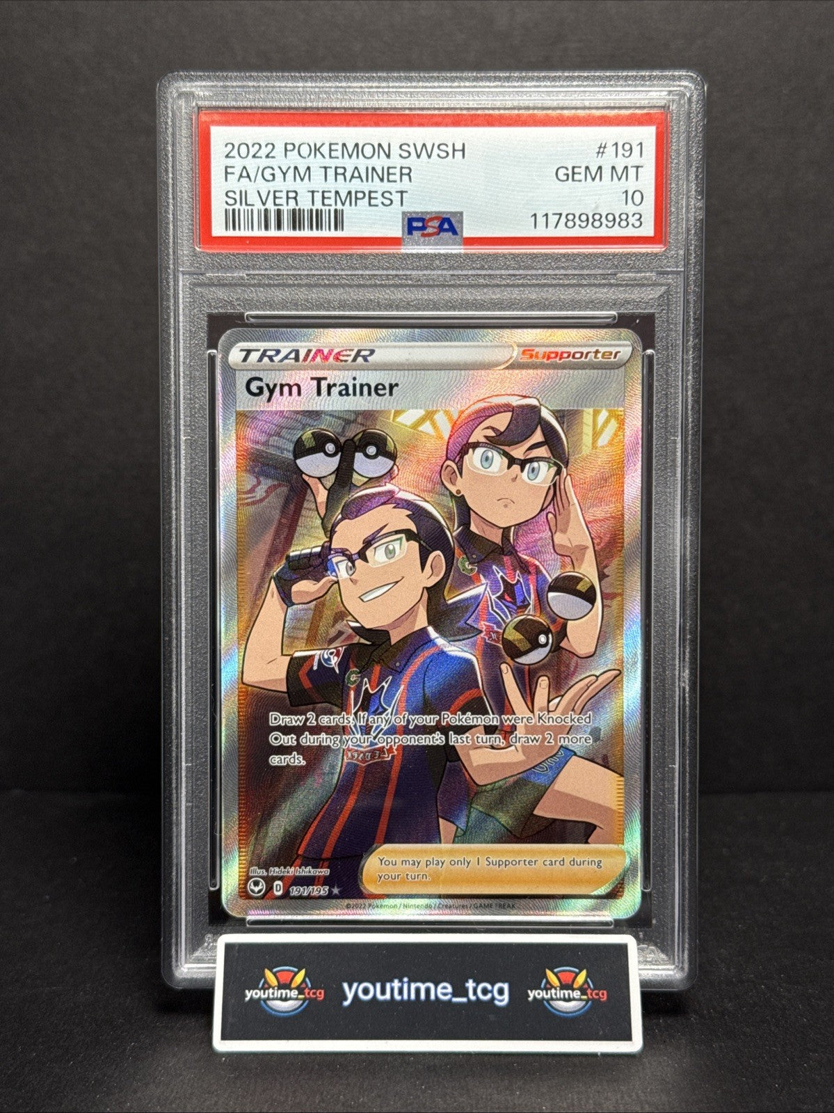 2022 Pokemon Sword & Shield Silver Tempest Fa Gym Trainer #191 PSA 10