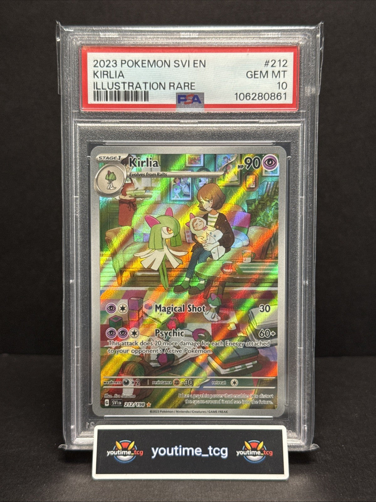 2023 Pokemon Svi En-Scarlet & Violet Illustration Rare Kirlia #212 PSA 10
