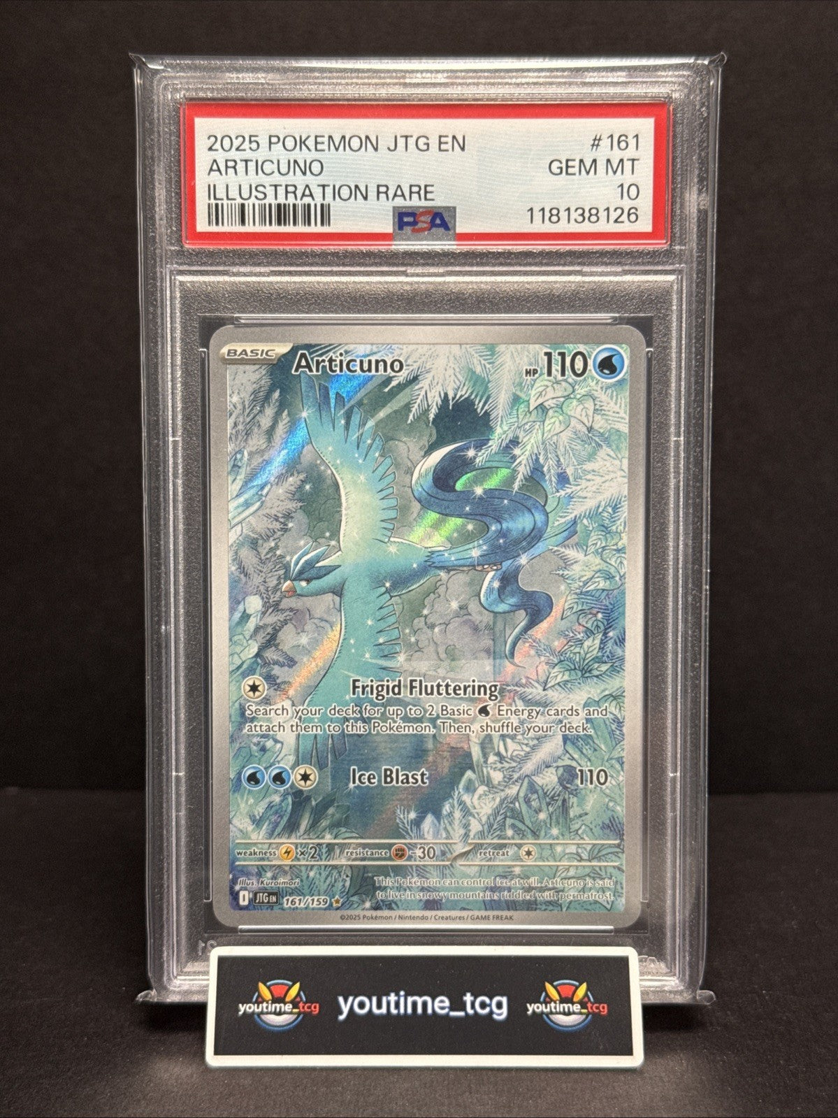 2025 Pokemon Jtg En-Journey Together Illustration Rare Articuno #161 PSA 10