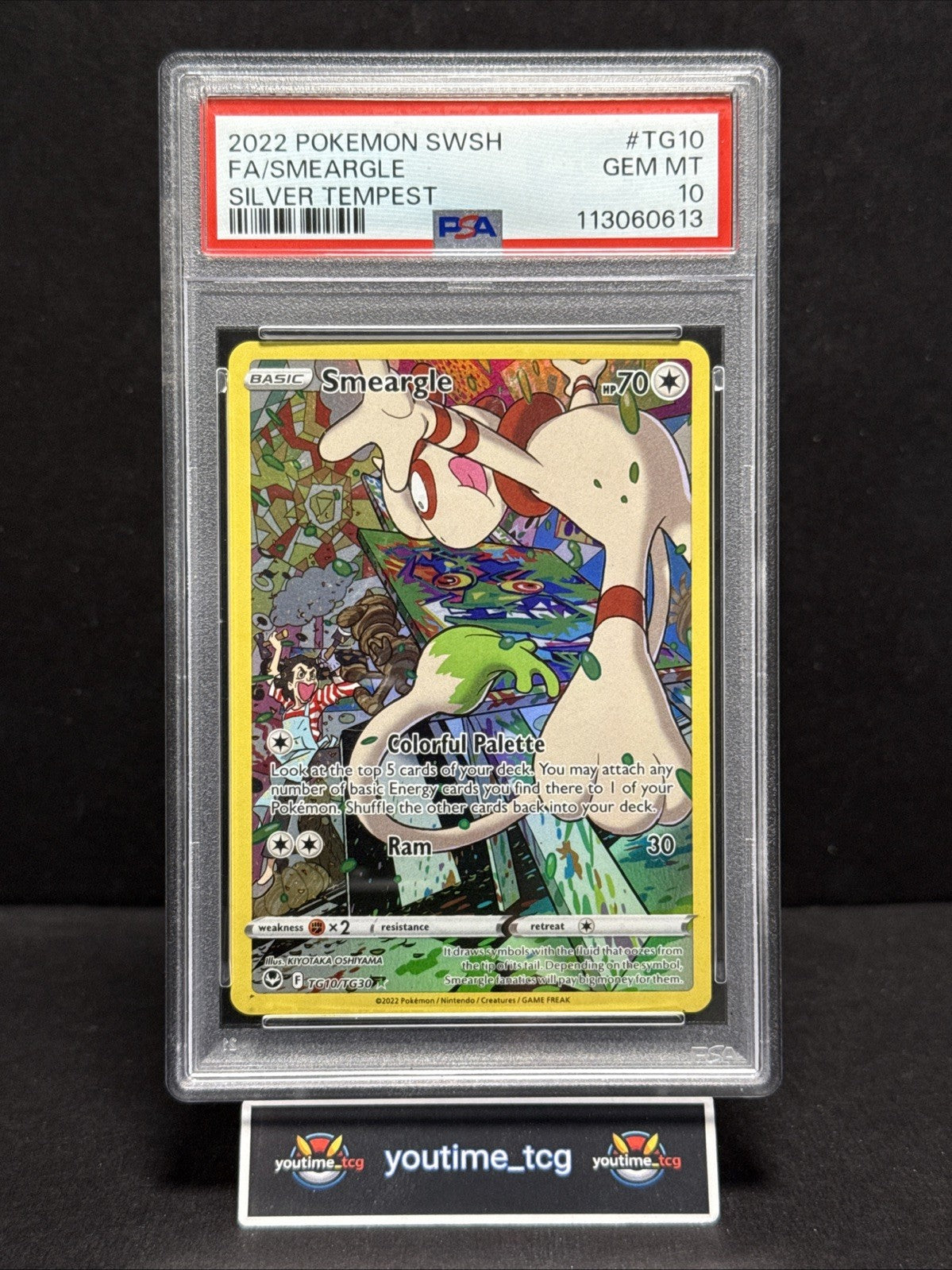 2022 Pokemon Sword & Shield Silver Tempest Fa Smeargle #TG10 PSA 10