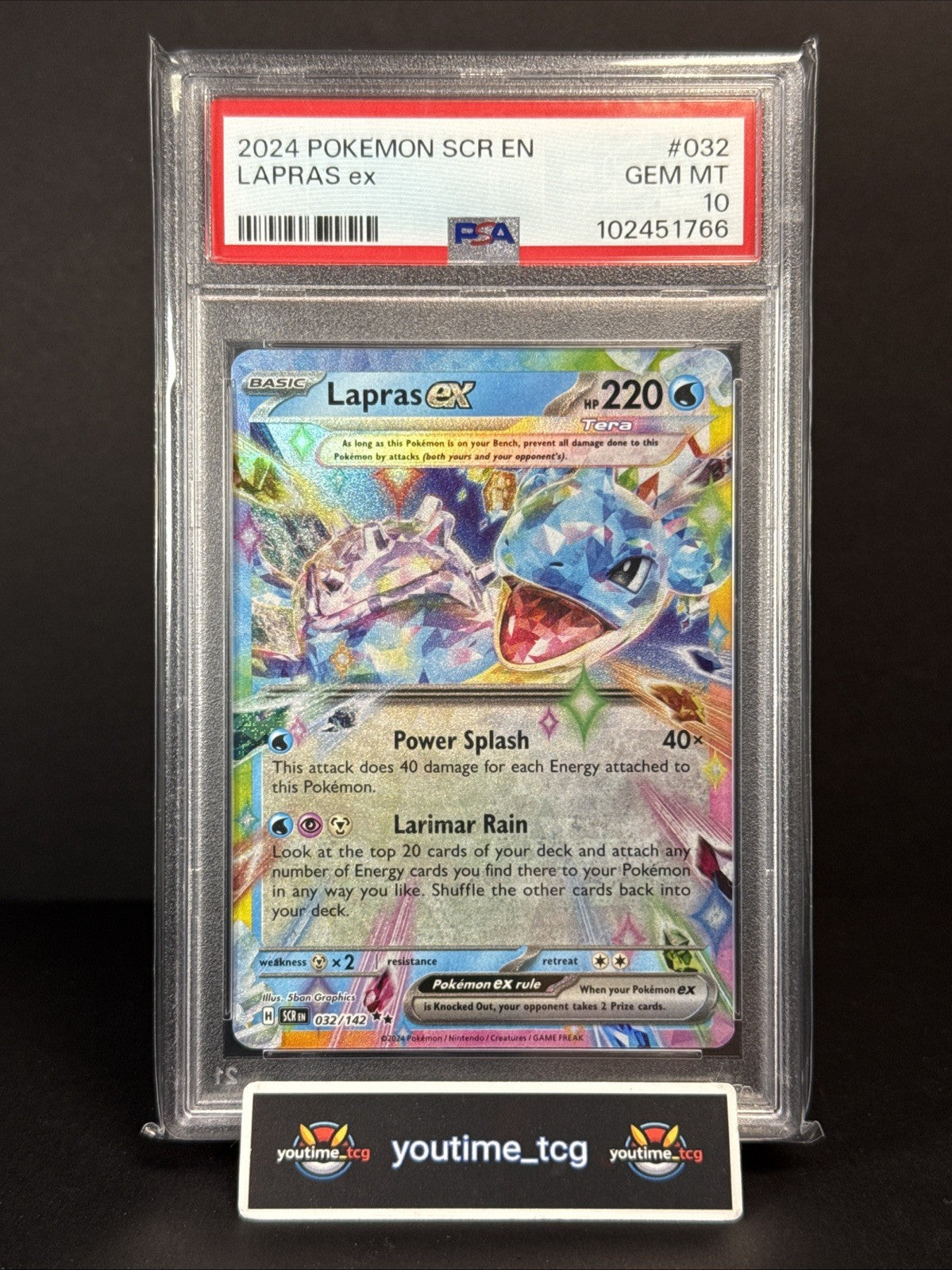 2024 Pokemon Scr En-Stellar Crown Lapras Ex #032 PSA 10