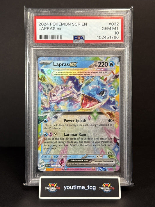 2024 Pokemon Scr En-Stellar Crown Lapras Ex #032 PSA 10