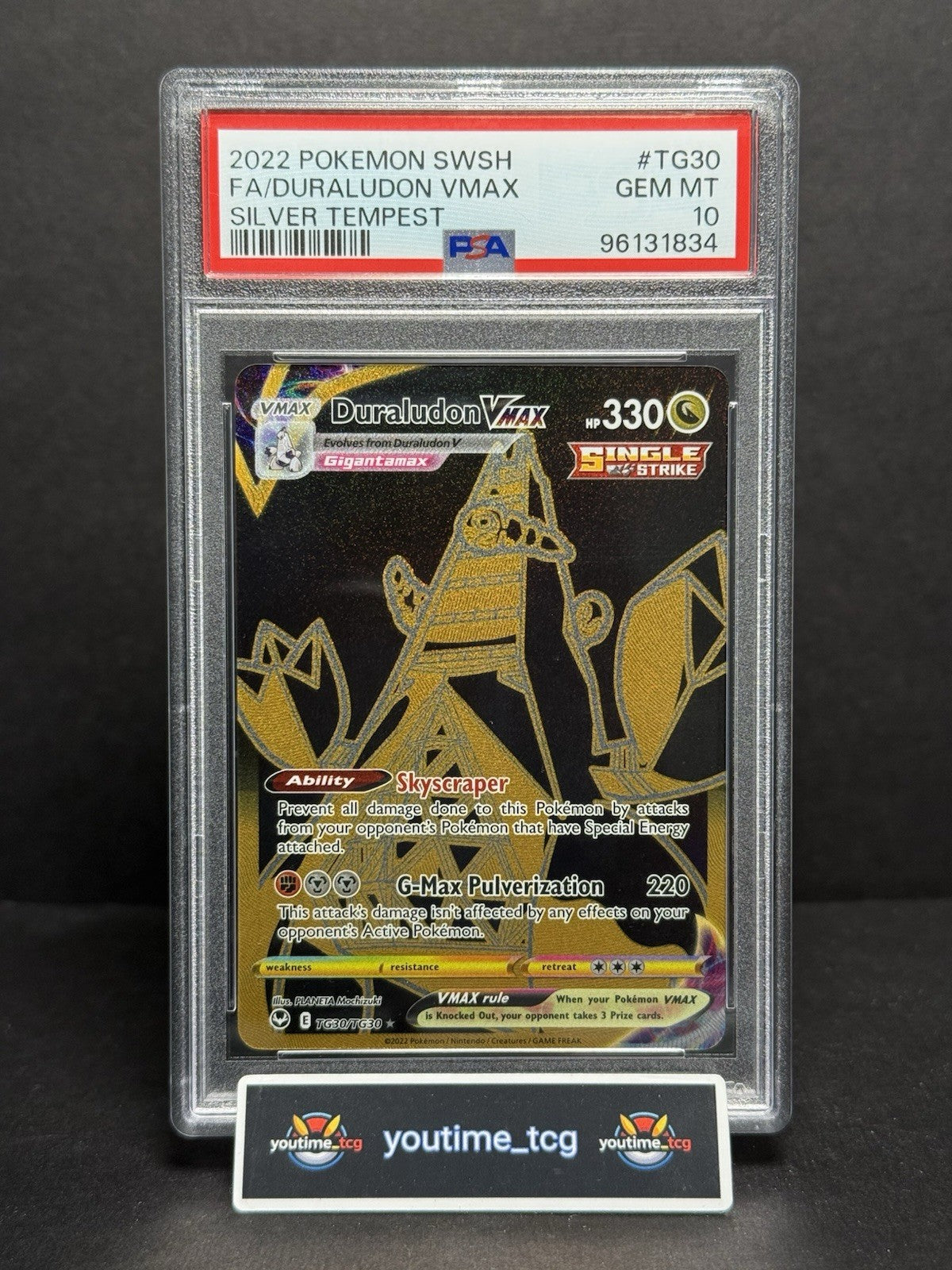 2022 Pokemon Sword & Shield Silver Tempest Fa Duraludon Vmax #TG30 PSA 10