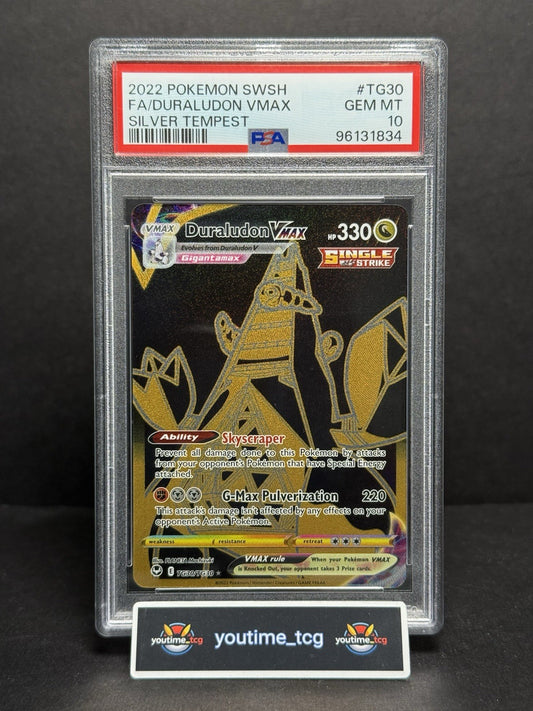 2022 Pokemon Sword & Shield Silver Tempest Fa Duraludon Vmax #TG30 PSA 10