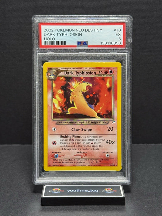 2002 Pokemon Neo Destiny Holo Dark Typhlosion #10 PSA 5